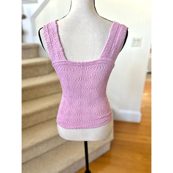 Bundle Free People Love Letter Camis Blue & Pink Stretch Floral Print - Picture 3 of 9